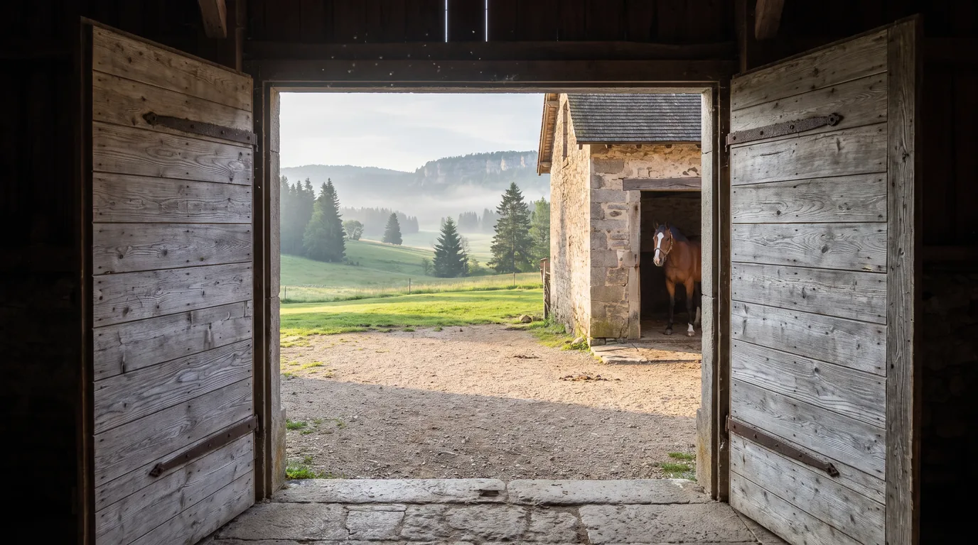 Entrée, Pégase, centre équestre à Viuz-en-Sallaz