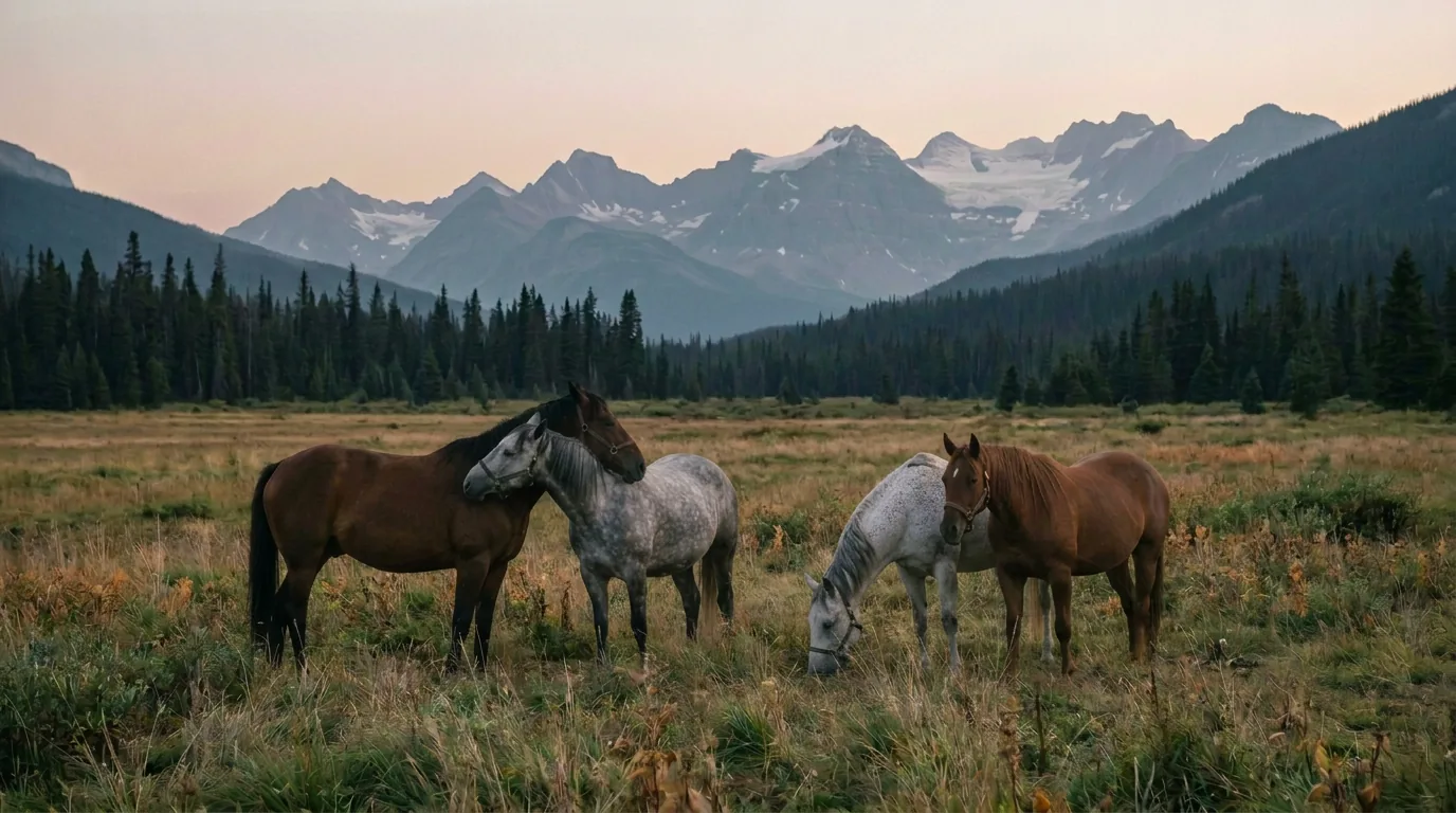 Chevaux en liberté, Pégase, Haute-Savoie